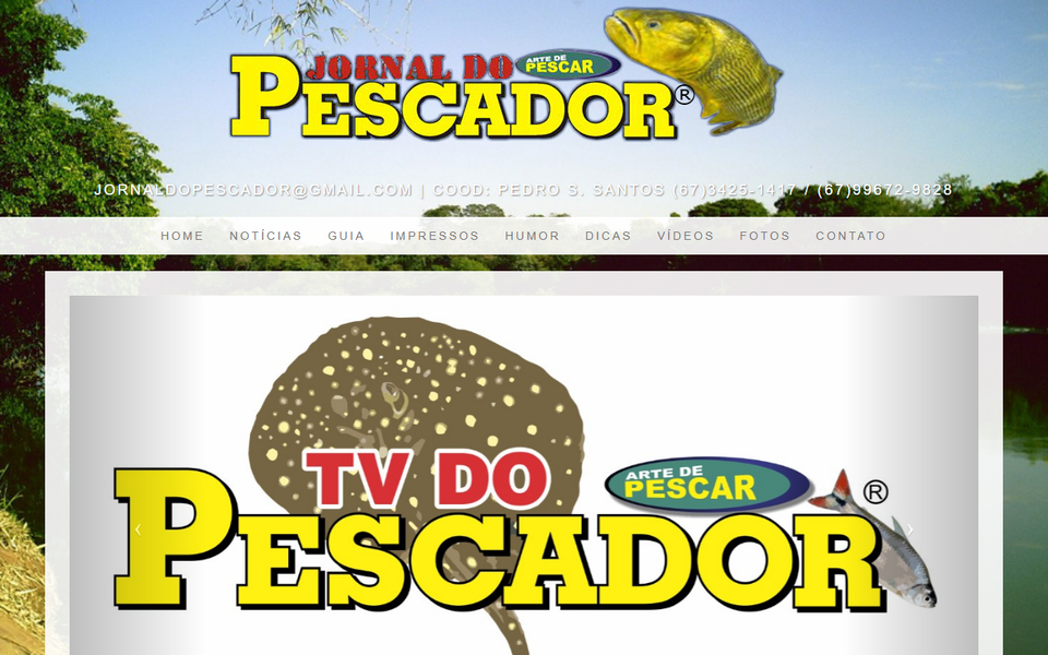 Captura de tela do site Jornal do Pescador
